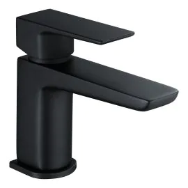Vasca Chiara Cloakroom Basin Mixer & Waste - Matt Black