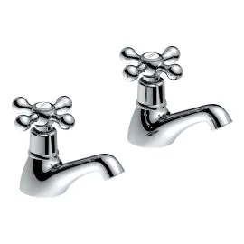 Vasca Cesco Basin Pillar Taps - Chrome
