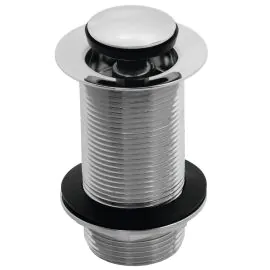 Vasca Unslotted Round Basin Waste - Chrome