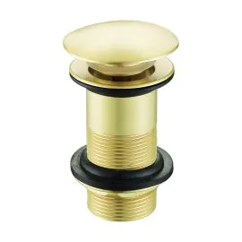 Vasca Unslotted Mushroom Basin Waste (1 1/4") - Brushed Brass