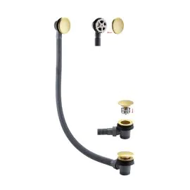 Vasca Sprung Bath Waste & Overflow - Brushed Brass