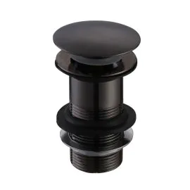 Vasca Unslotted Mushroom Basin Waste (1 1/4") - Matt Black