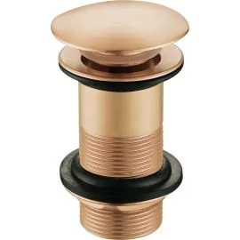 Vasca Unslotted Mushroom Basin Waste (1 1/4") - Brushed Bronze