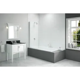 Merlyn 800x1500mm Single Square Bath Screen (6mm) DIBS0014