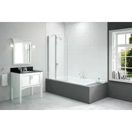Merlyn 900x1500mm 2-Panel Curved Folding Bath Screen (6mm) DIBS0016