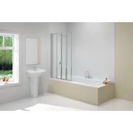 Merlyn 850x1400mm 4-Fold Bath Screen (8mm) DIBS0020
