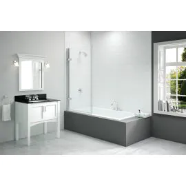 Merlyn 850x1500mm Hinged Square Bath Screen (8mm) DIBS0024