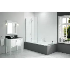 Merlyn 900x1500mm 2-Panel Hinged Bath Screen (8mm) - Right Hand DIBS0028