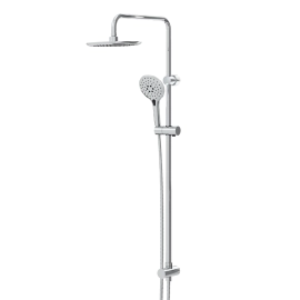 Bristan Flute Shower w/ Rigid Riser & Diverter to Handset Chrome FLT KIT C