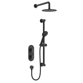 Bristan Frammento Black Concealed Dual Control Shower Pack FRAMMENTO BLK SHWR PK