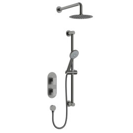 Bristan Frammento Gun Metal Grey Concealed Dual Control Shower Pack FRAMMENTO GM SHWR PK