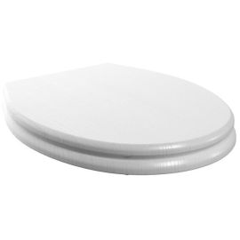 Vasca Vorrei Soft Close Toilet Seat - Satin White Wood Effect