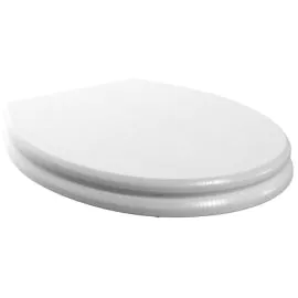 Vasca Vorrei Soft Close Toilet Seat - Satin White Wood Effect