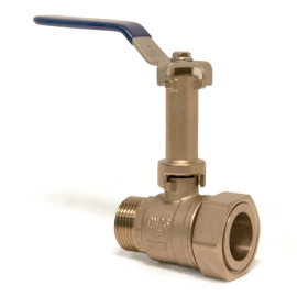 Inta 1 1/4˝ Female Swivel x 1˝ Male Extended Lever Ball Valve HPBV114