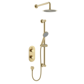 Bristan Molida Concealed Thermostatic Dual Control Shower Pack Brushed Brass MOLIDA BB SHWR PK