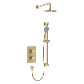 Bristan Prism Concealed Dual Control Shower Pack Brushed Brass PRISM BB SHWR PK