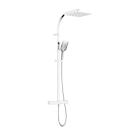 Bristan Qubo Thermostatic Bar Shower with Rigid Riser Chrome QB SHXDIVCTFF C