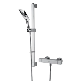 Bristan Qubo Thermostatic Bar Shower with Multi Function Handset QB SHXSMFF C