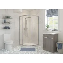 Envy Element 900mm 1 Door Quadrant - Chrome