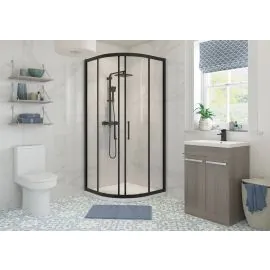 Envy Element 800mm 2 Door Quadrant - Black