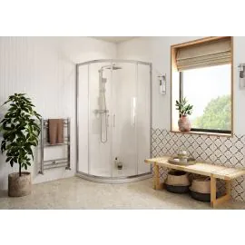 Envy Element 800mm 2 Door Easy-Fit Quadrant & 45mm Tray Pack - Chrome