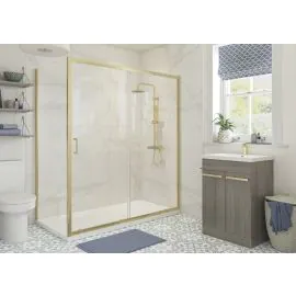 Envy Element 900mm Side Panel - Brushed Brass
