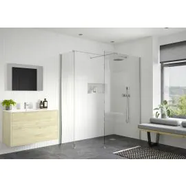 Envy Trend 760mm Wetroom Side Panel & Arm - Chrome
