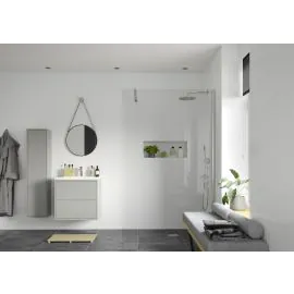 Envy Trend 700mm Wetroom Panel & Support Bar - Chrome