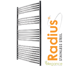 Abacus Radius Stainless Steel 1120 x 480 Towel Rail