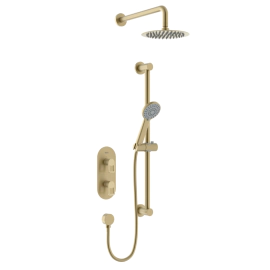 Bristan Saffron Concealed Dual Control Shower Pack Brushed Brass SAFFRON BB SHWR PK