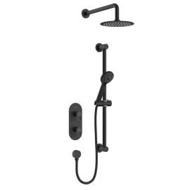 Bristan Saffron Concealed Dual Control Shower Pack Black SAFFRON BLK SHWR PK