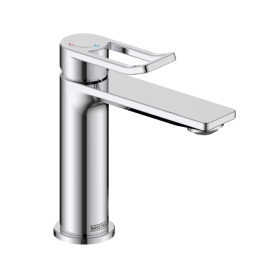 Bristan Saffron Chrome Eco Start Basin Mixer with Clicker Waste SAF ES BAS C