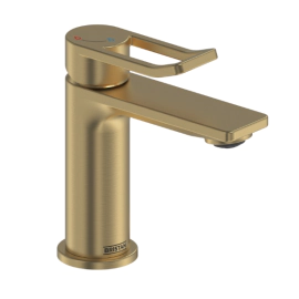 Bristan Saffron Small Basin Mixer with Clicker Waste Brushed Brass SAF ES SMBAS BB