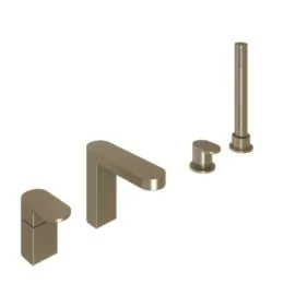 Abacus Ki Deck Mounted Bath Shower 4TH Brushed Nickel TBTS-057-3204