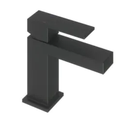 Abacus Plan Mini Mono Basin Mixer Matt Black TBTS-265-1204