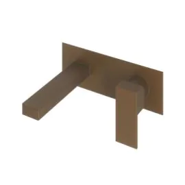 Abacus Plan Wall Mounted Basin Mixer Brushed Bronze TBTS-268-1602