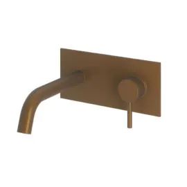 Abacus Iso Wall Mounted Basin Mixer Brushed Bronze TBTS-348-1602