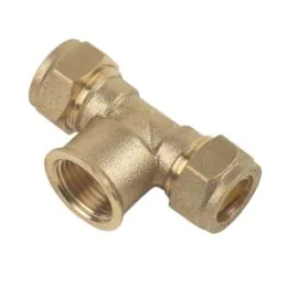 15mm x 15mm x 1/2" Reducing Tee Compression