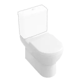 Abacus Simple Flat To Wall Close Coupled Toilet Pan VBSW-35-1510
