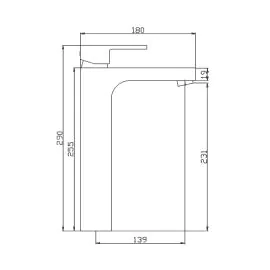 Ki Chrome Extended Mono Basin Mixer VETS-05-1115