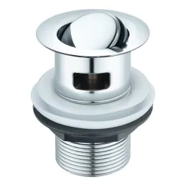 Vasca Slotted Flip Plug Basin Waste - Chrome