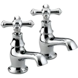 Bristan Colonial Basin Taps Chrome (Pair) K 1/2 C