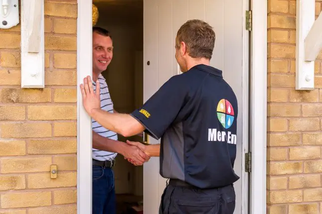 Two men shaking hands